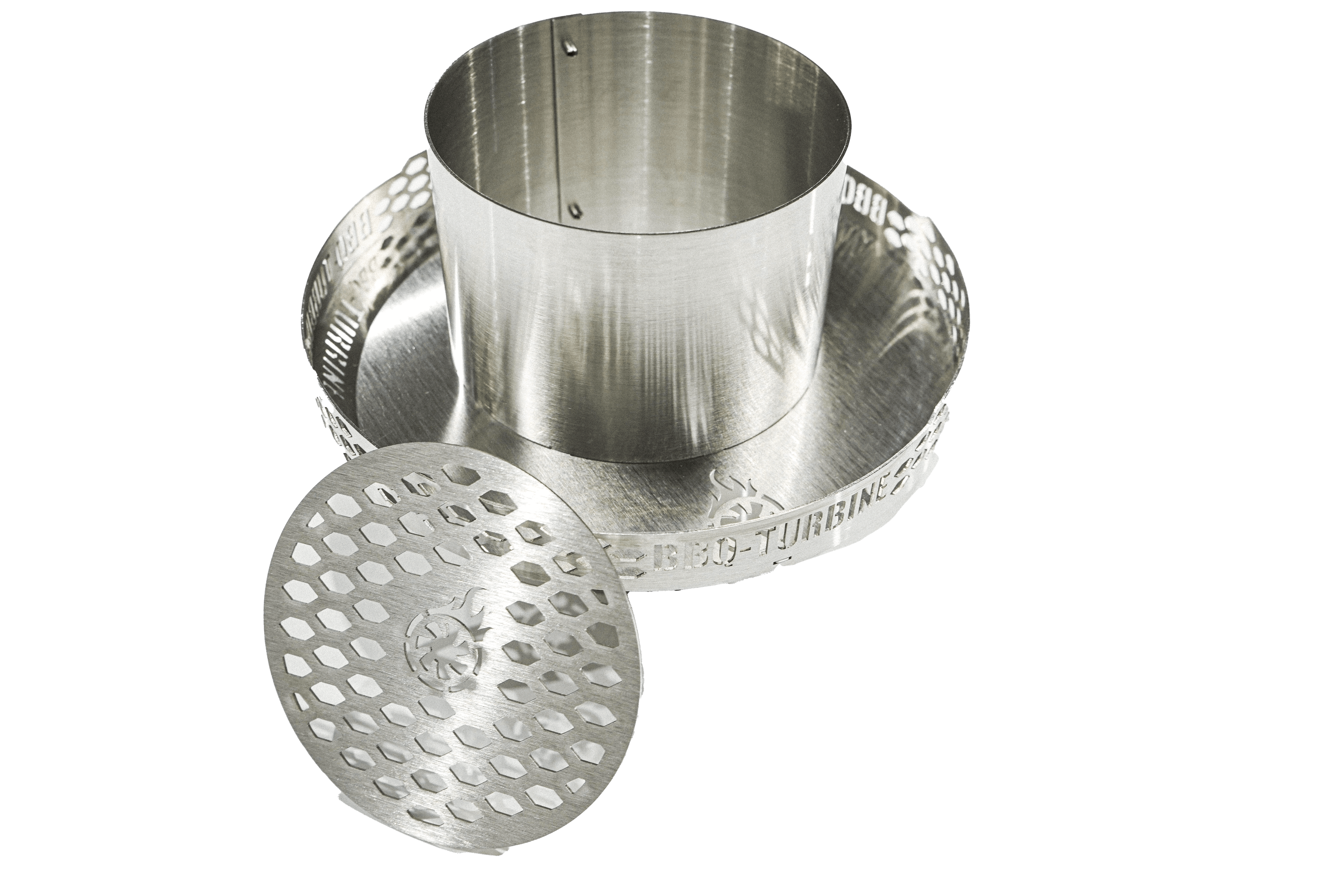 BBQ-Turbine® | Flambrero inkl. Kohleblech aus Edelstahl.