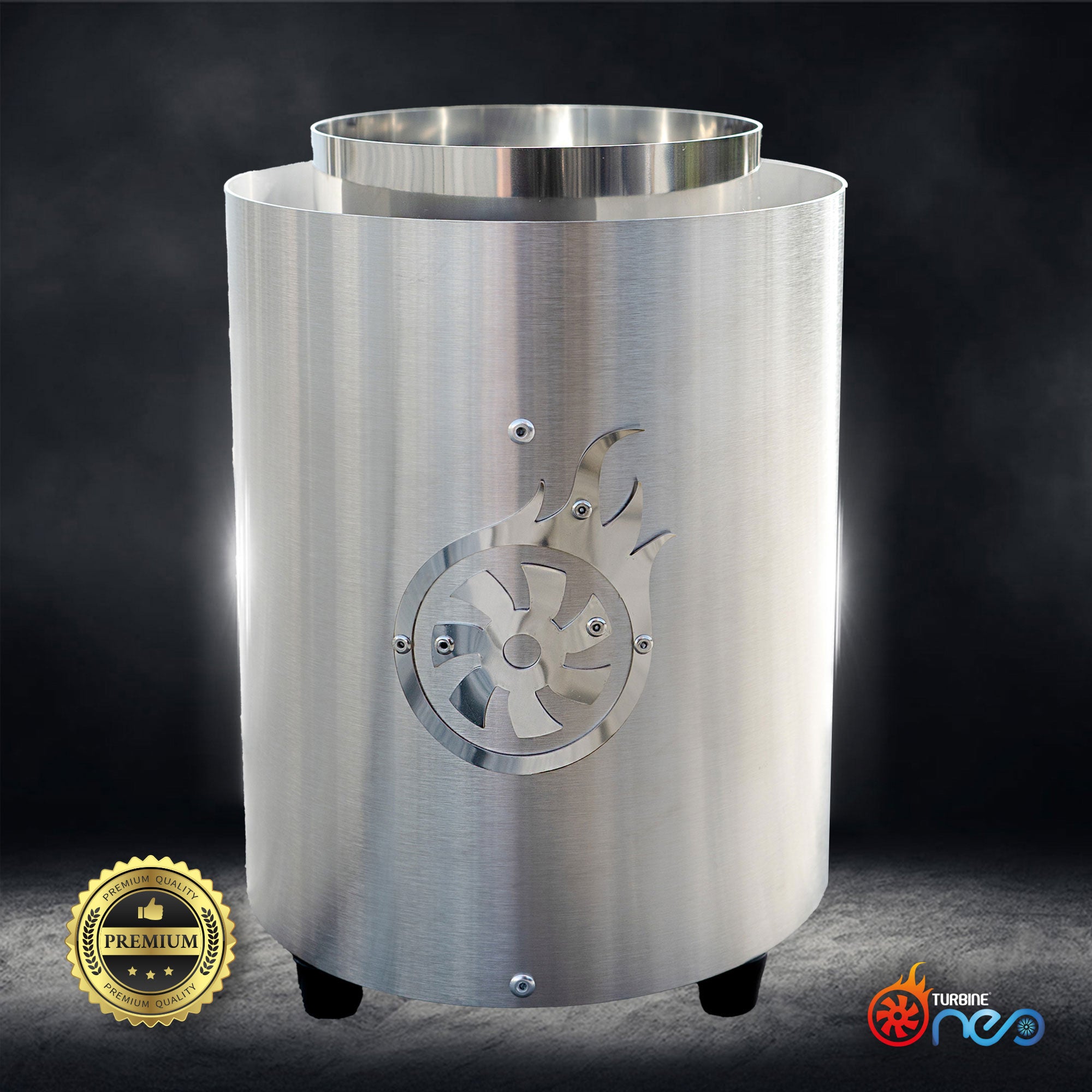 Turbine NEO gebürstet, schnellster Kohleanzünder der Welt, optimierter Airflow, Made in Germany, einzigartige Technologie, BBQ Zubehör