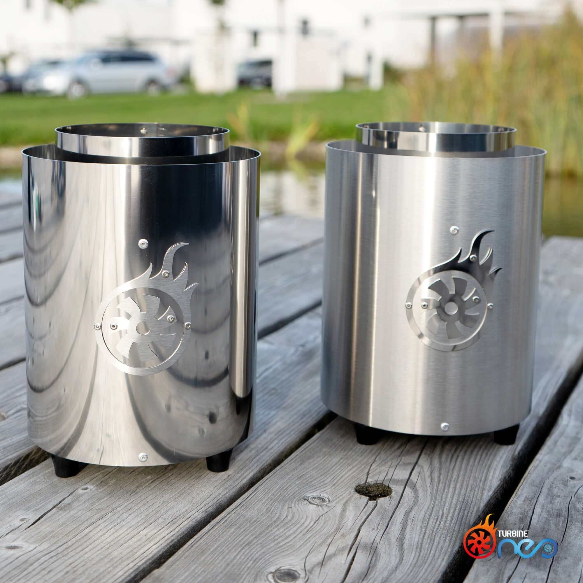 Beide Turbine NEO Modelle, Turbine mit Schalter, schnellster Kohleanzünder der Welt, optimierter Airflow, Made in Germany, einzigartige Technologie, BBQ Zubehör