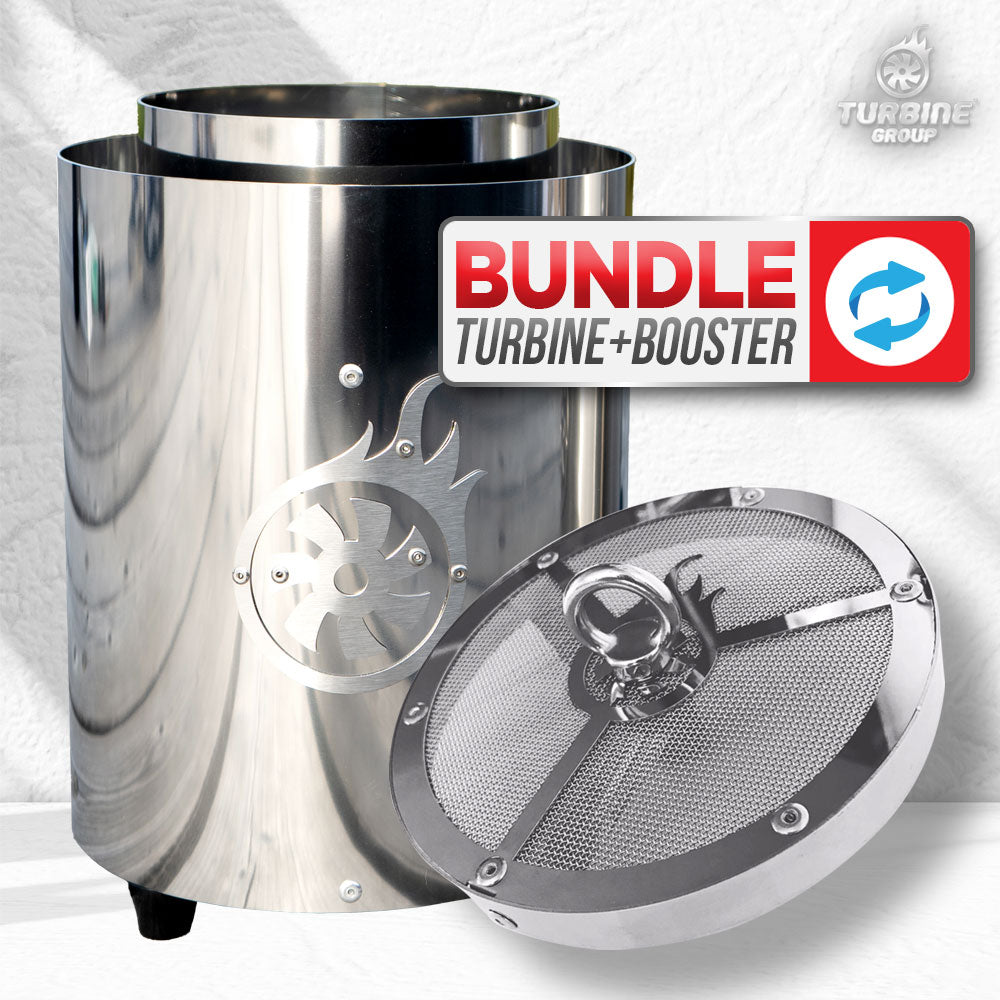 Bundle Turbine® NEO Edelstahl poliert inklusive Booster