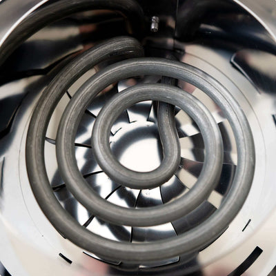 Turbine NEO Spirale Draufsicht, Turbine mit Schalter, schnellster Kohleanzünder der Welt, optimierter Airflow, Made in Germany, einzigartige Technologie, BBQ Zubehör
